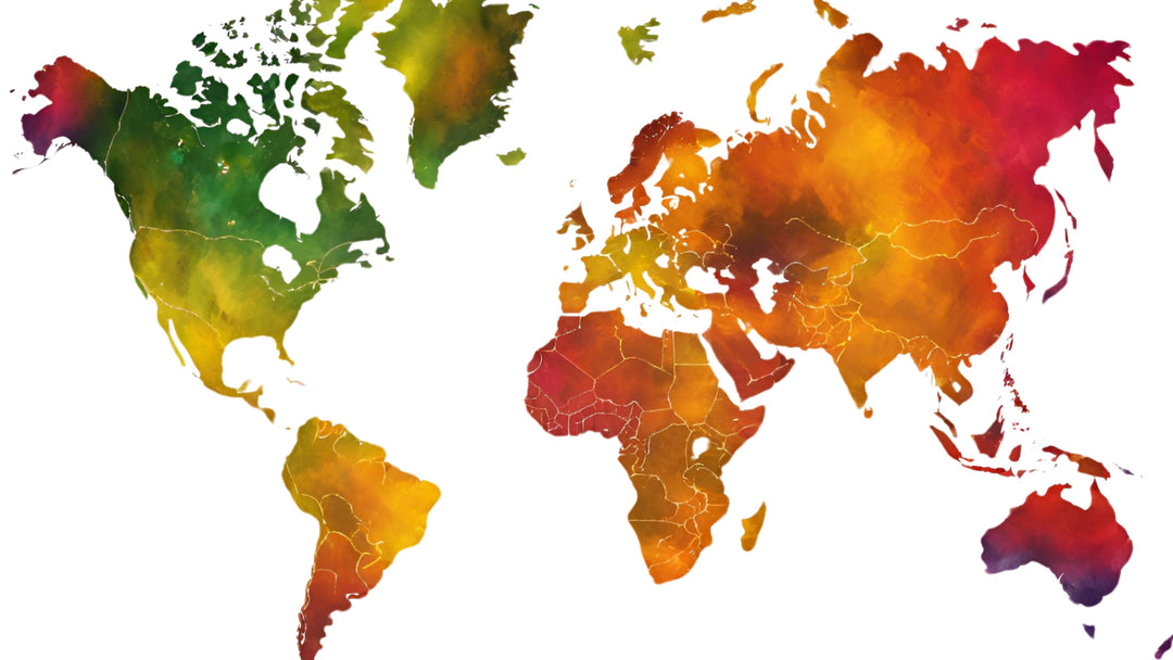 World Map with Spice Craze® Brand Colors