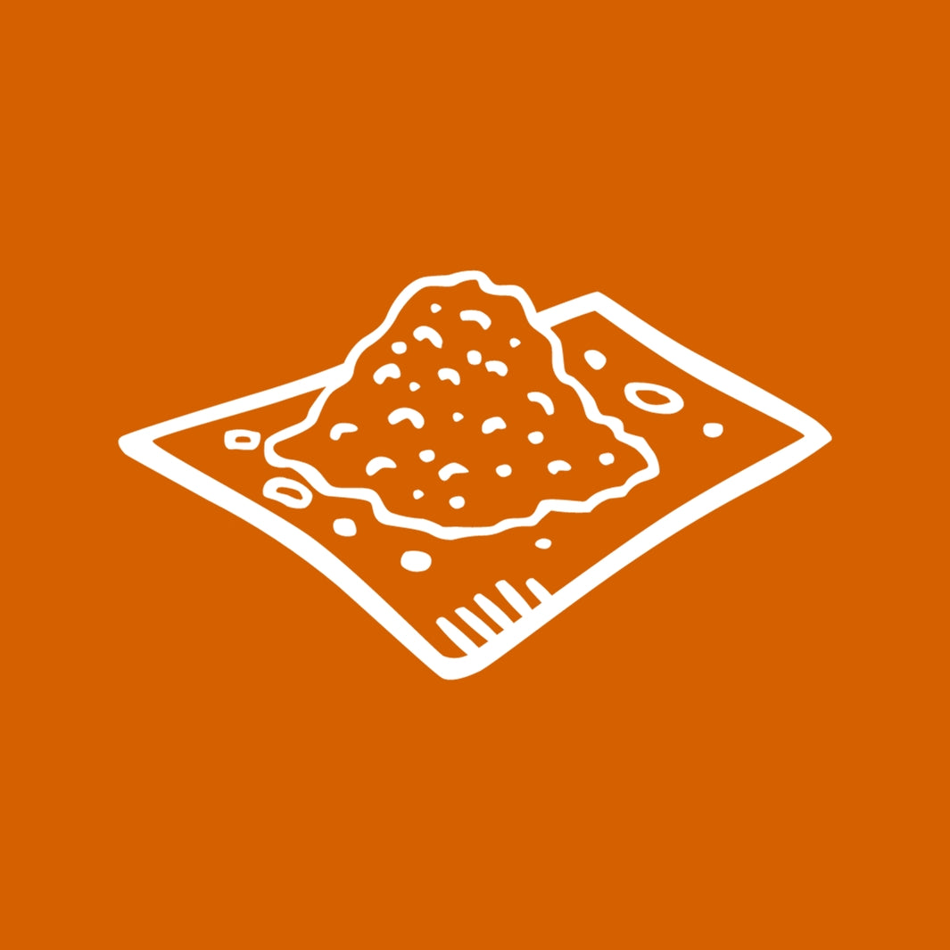 Saffron on a Towel Icon on an Orange Background