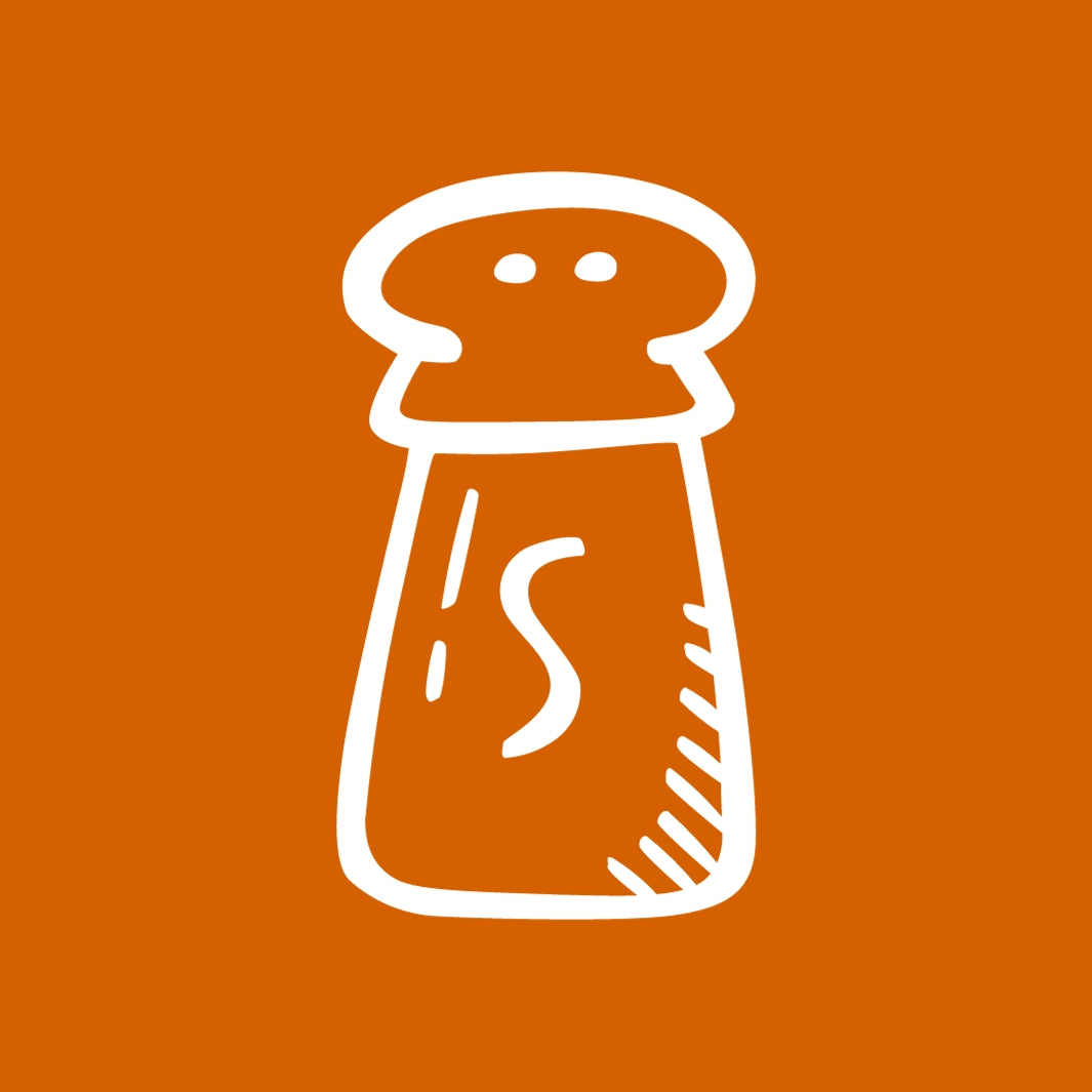 Salt Shaker Icon on an Orange Background