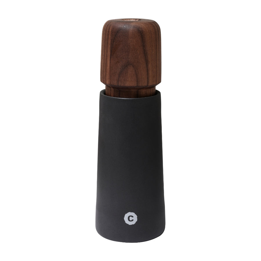 Black Porcelain & Walnut Stockholm Salt or Pepper Mill | CrushGrind® Denmark | Mills & Grinders @ Spice Craze®