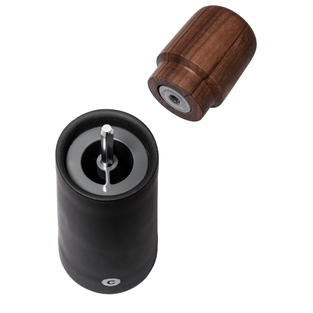 How to Put Ingredients in the Black Porcelain & Walnut Stockholm Salt or Pepper Mill | CrushGrind® Denmark | Mills & Grinders @ Spice Craze®