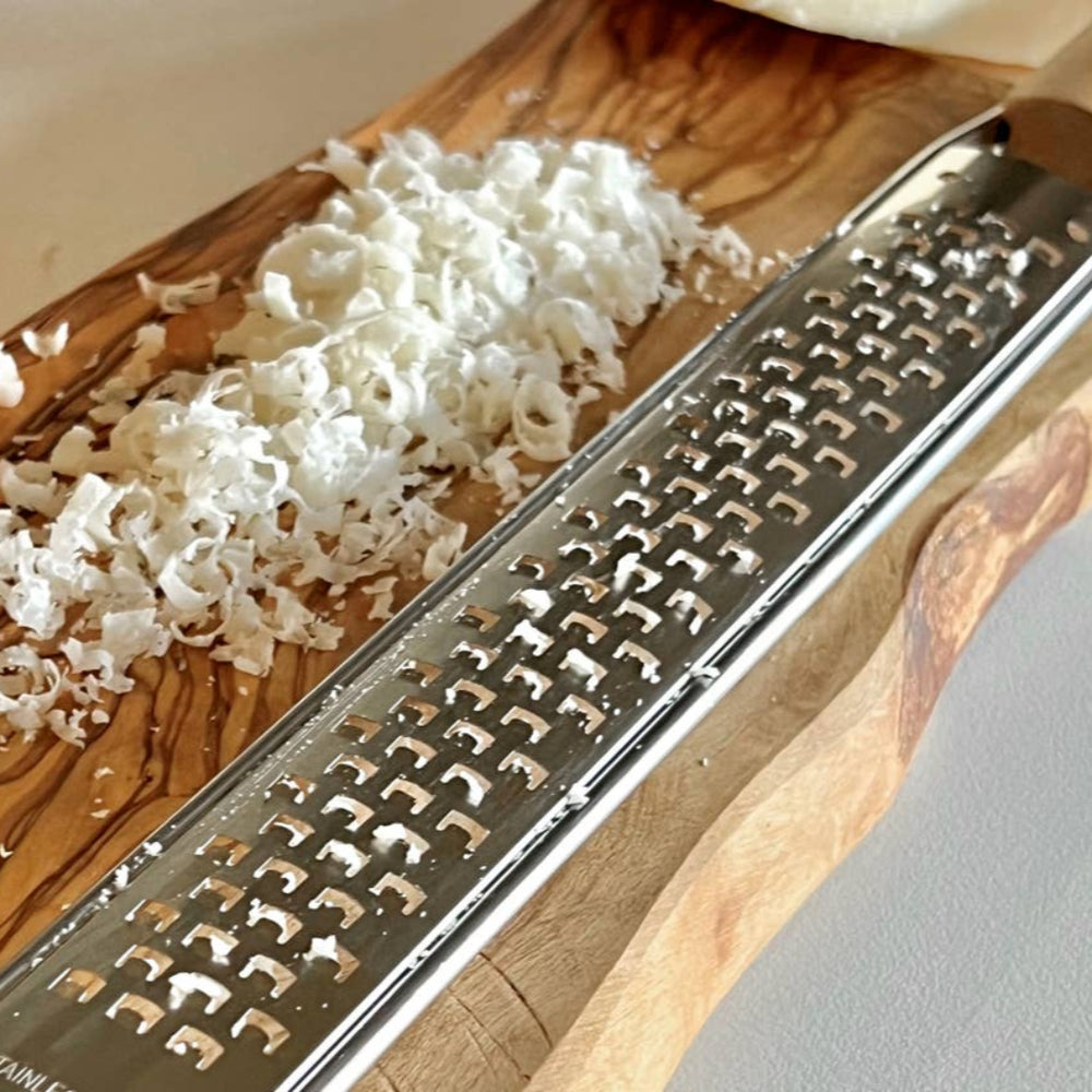 Coarse Grade Italian Stainless Steel and Olivewood Mandolin Paddle Grater | Verve Culture® | Stripping & Zesting @ Spice Craze®