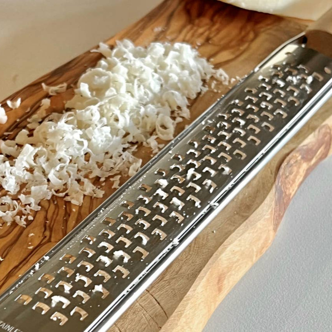 Coarse Grade Italian Stainless Steel and Olivewood Mandolin Paddle Grater | Verve Culture® | Stripping & Zesting @ Spice Craze®