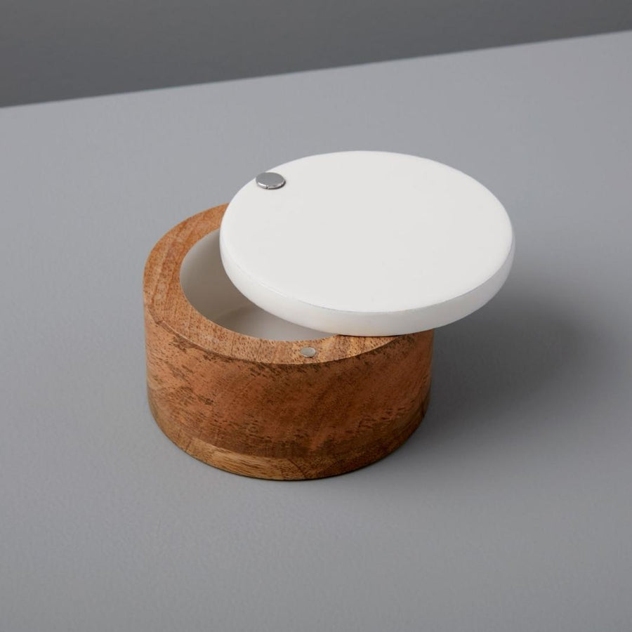 Madras Classic Spice Cellar | Made of Mango Wood and White Enamel | Be Home US | Keeping It Pretty @ Spice Craze®