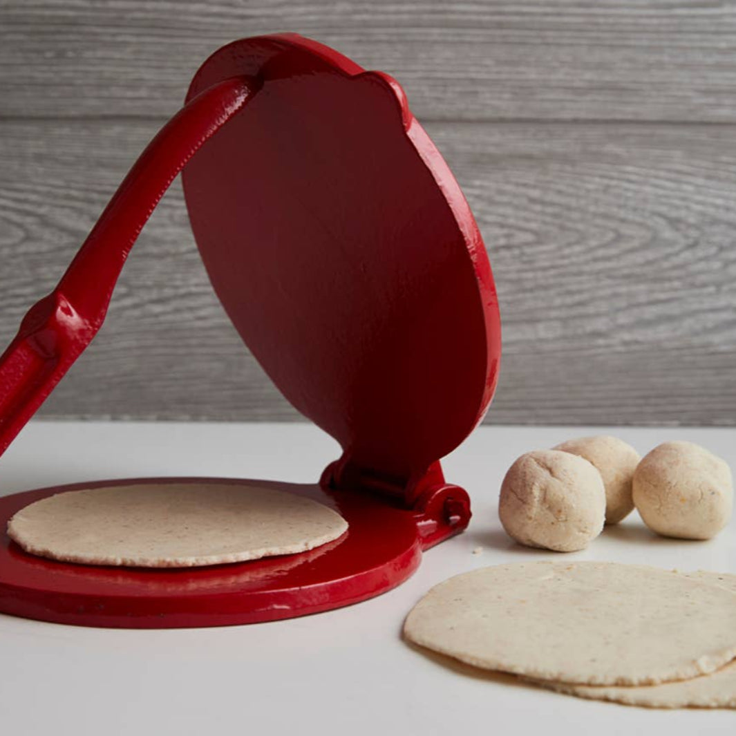 Cast Iron Tortilla Press Kit with Tortillas and Tortilla Balls | Verve Culture® | Prepping & Cooking @ Spice Craze®
