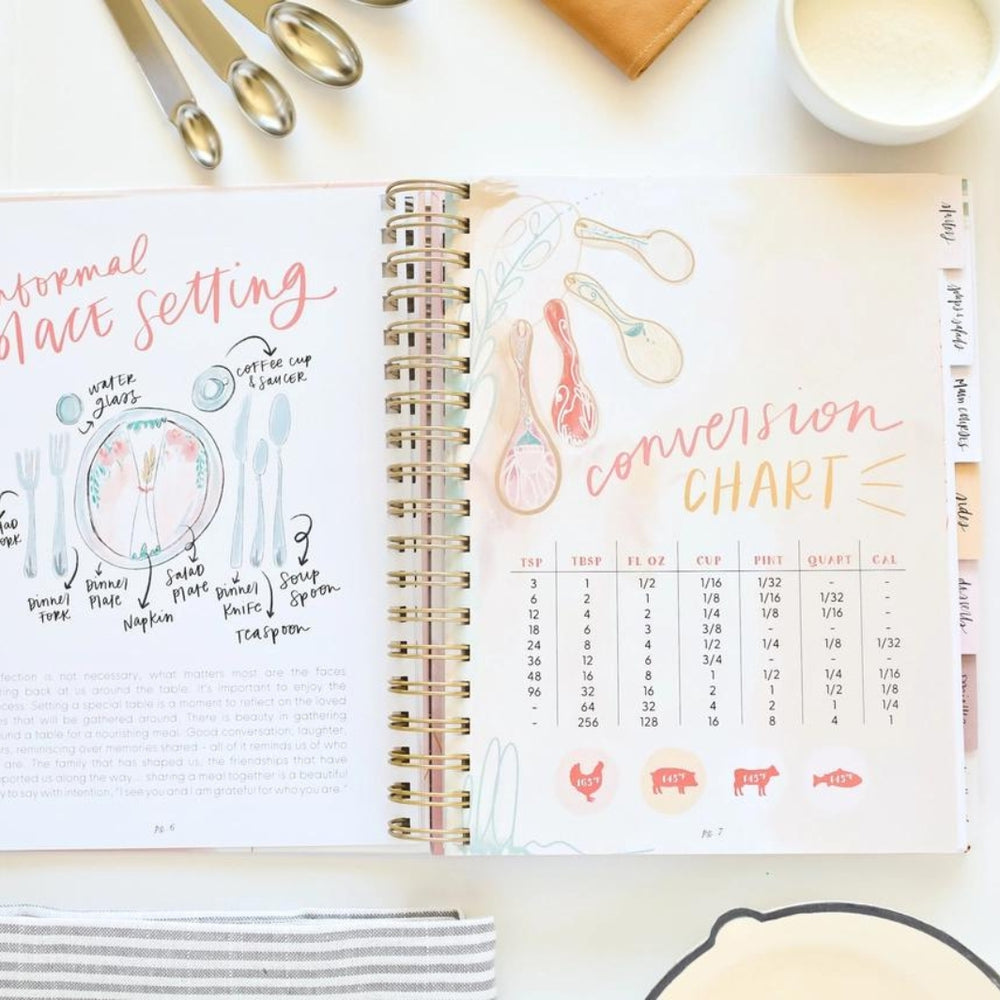 Conversion Chart Inside the Keepsake Recipe Book | Paper Peony Press | Keeping It Pretty @ Spice Craze®