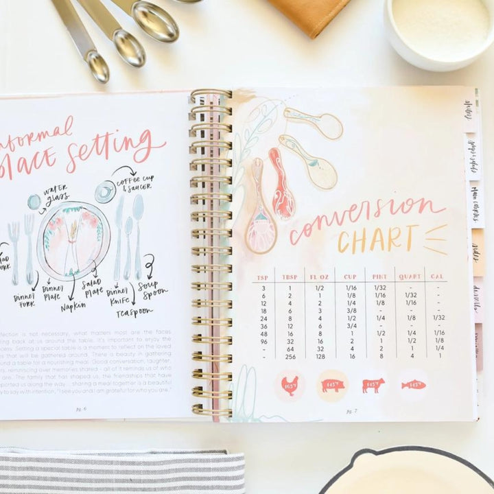 Conversion Chart Inside the Keepsake Recipe Book | Paper Peony Press | Keeping It Pretty @ Spice Craze®