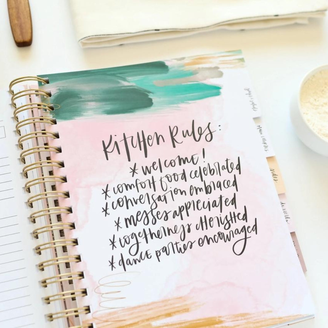 Inspirational Quote Inside the Keepsake Recipe Book | Paper Peony Press | Keeping It Pretty @ Spice Craze®