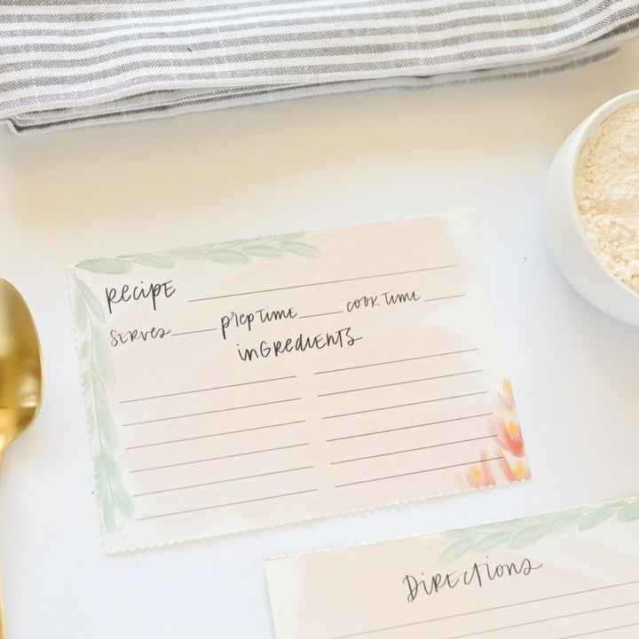 Tear-Out 4" x 6" Recipe Cards Inside the Keepsake Recipe Book | Paper Peony Press | Keeping It Pretty @ Spice Craze®