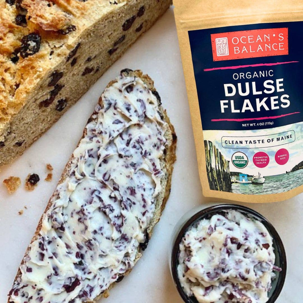 Organic Dulse Flakes in a Compound Butter on Bread | Ocean's Balance | Umami Coast @ Spice Craze®