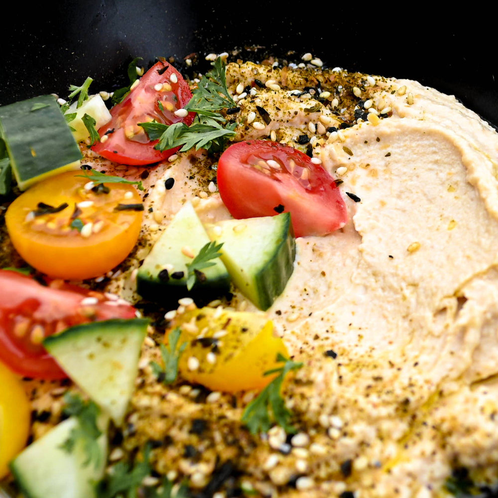 Furikake Kelp Seasoning Sprinkled on Hummus | Barnacle Foods | Umami Coast @ Spice Craze®