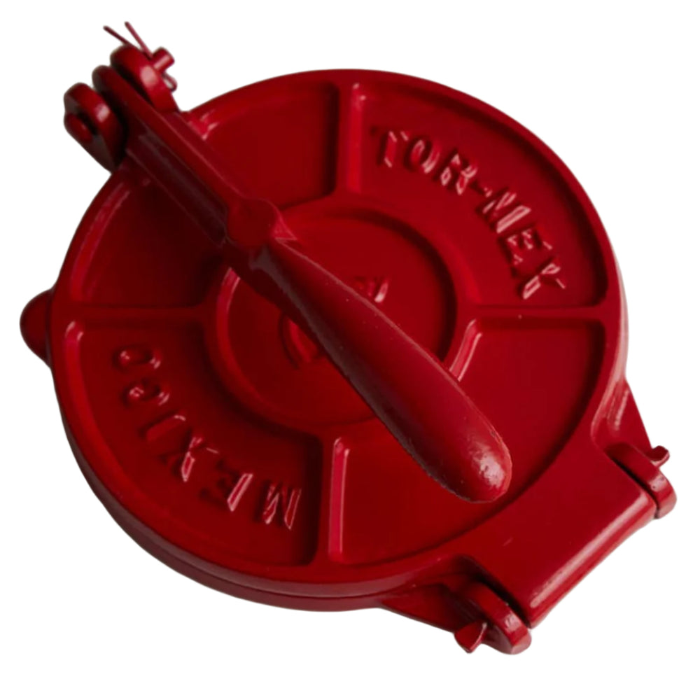 Red Cast Iron Tortilla Press | Verve Culture® | Prepping & Cooking @ Spice Craze®
