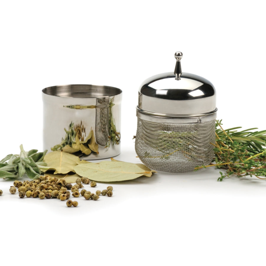 Floating Spice Ball and Cup Infuser | 1/2 Cup Capacity | RSVP International | Prepping & Cooking @ Spice Craze®