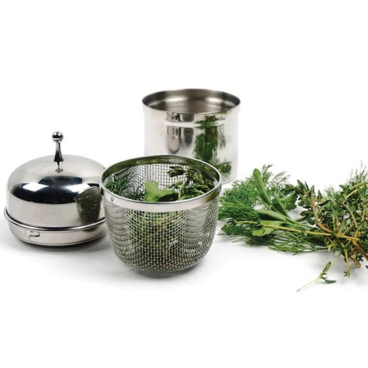Floating Spice Ball and Cup Infuser in Three Pieces | 1/2 Cup Capacity | RSVP International | Prepping & Cooking @ Spice Craze®
