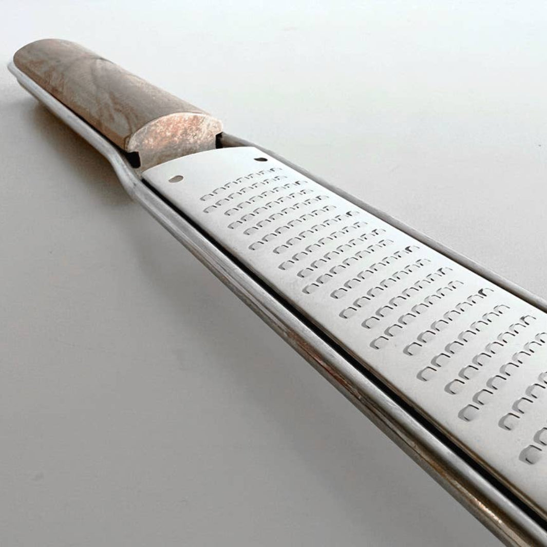 Fine Grade Italian Stainless Steel and Olivewood Mandolin Paddle Grater | Verve Culture® | Stripping & Zesting @ Spice Craze®