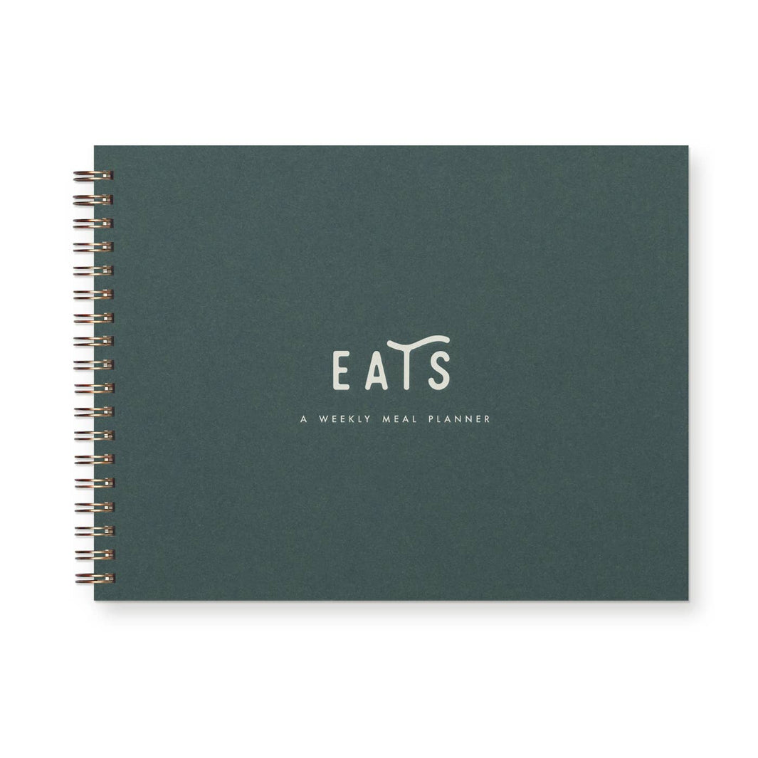 Weekly Eats Meal Planner - Forest Green Cover with White Ink | Ruff House Print Shop | Keeping It Pretty @ Spice Craze®
