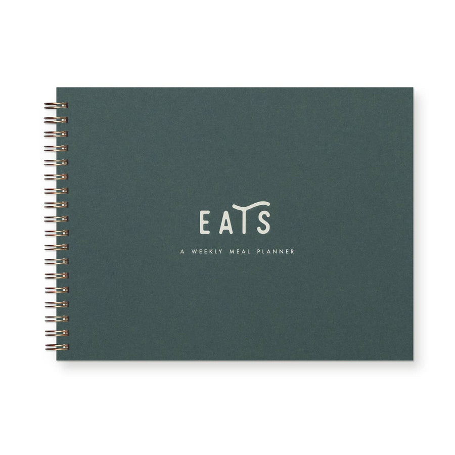 Weekly Eats Meal Planner - Forest Green Cover with White Ink | Ruff House Print Shop | Keeping It Pretty @ Spice Craze®
