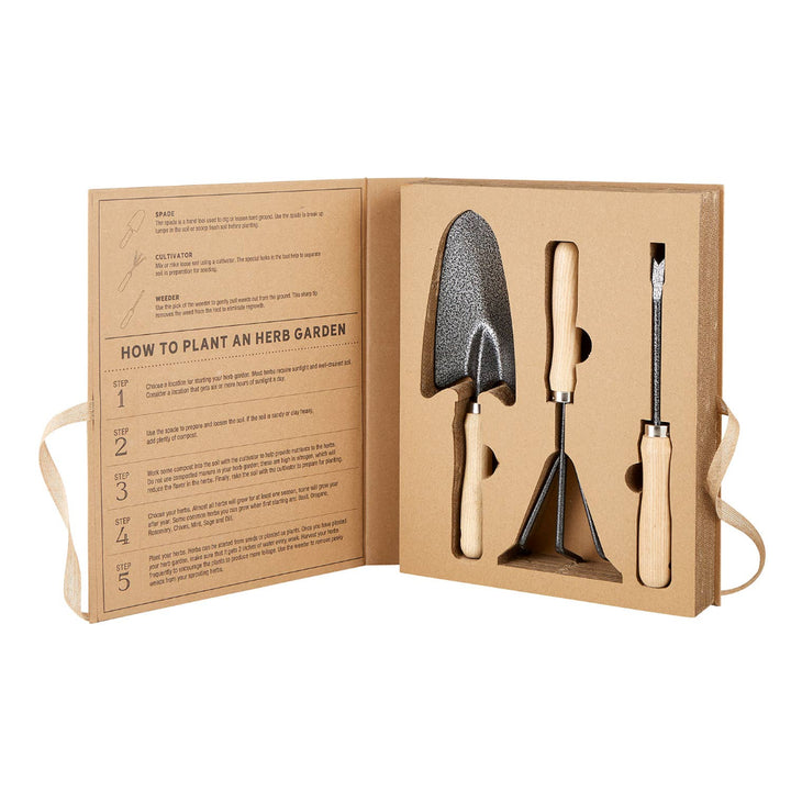Inside of the You Grow Girl - Garden Tools Book Box Showing the Three Tools | Santa Barbara Design Studio™ | Camping & Garden @ Spice Craze®