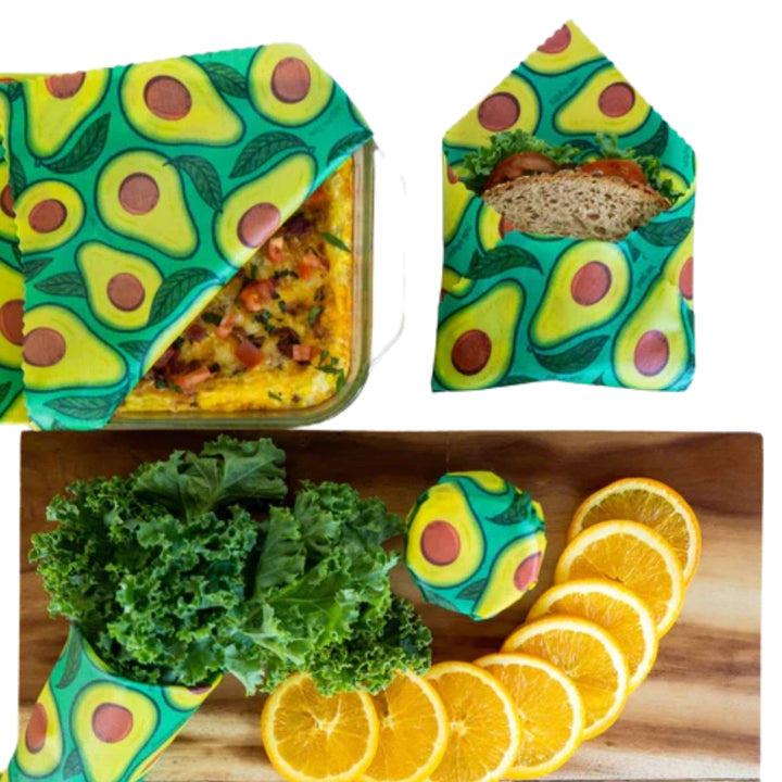 Set of Three Beeswax Wraps in Avocado Print | Meli Wraps® | Keeping It Pretty @ Spice Craze®