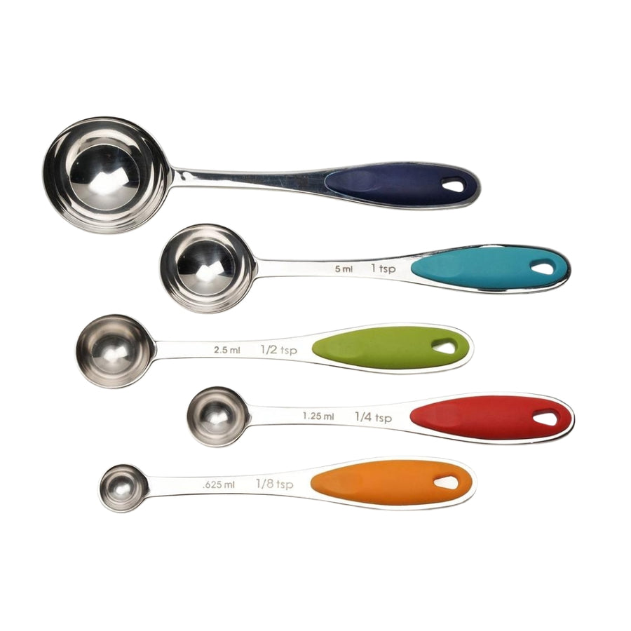 Colored-Handle Measuring Spoons | Set of 5 | RSVP International | Measuring & Mixing @ Spice Craze®