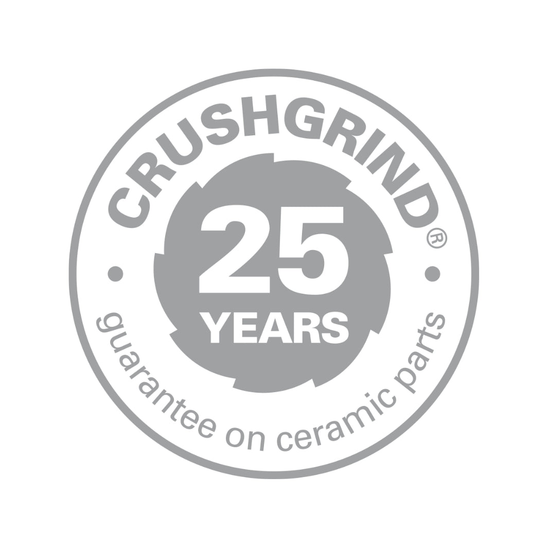 CrushGrind® 25-Year Ceramic Part Guaranty