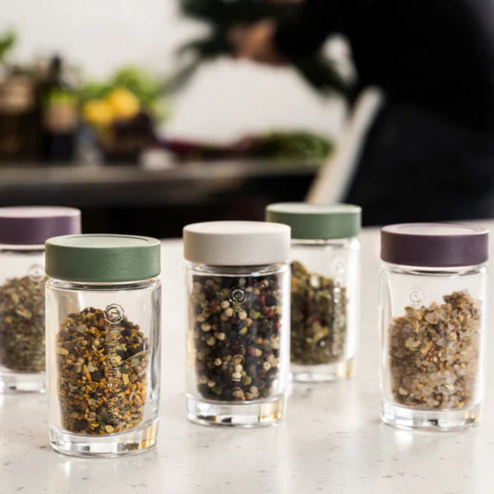 Vaasa Spice Jars in Three Colors | CrushGrind® Denmark | Mills & Grinders @ Spice Craze®