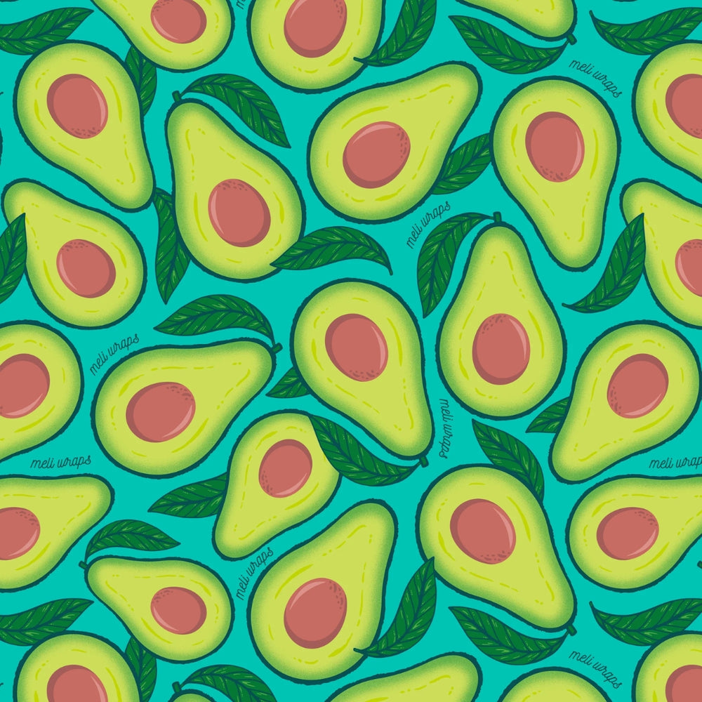 Avocado Print Close-Up for Meli Wraps® Set of Two Dish Towels | Aprons & Linens @ Spice Craze®