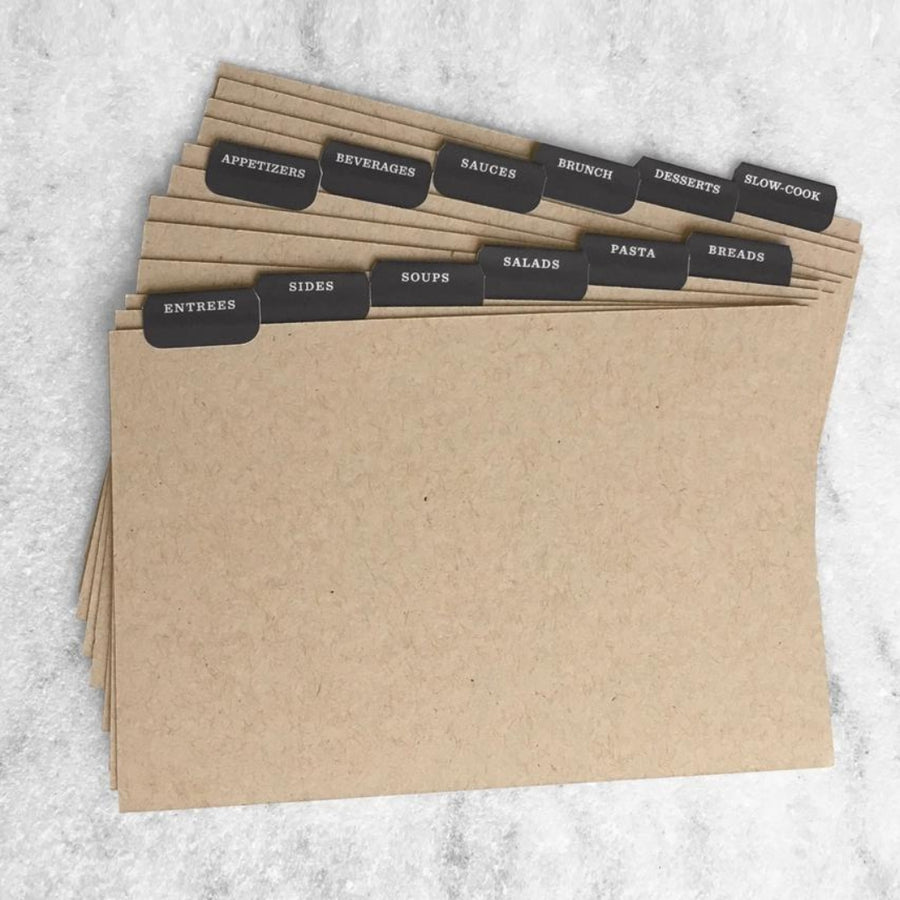 Kraft Recipe Dividers with Black Tabs | Favorite Story® | Keeping It Pretty @ Spice Craze®