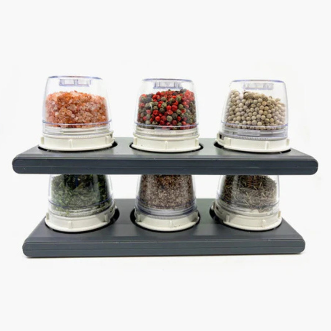 Two Stacked FinaMill® Stackable Rectangular Trays with Filled FinaPods | FinaMill® | Mills & Grinders @ Spice Craze®
