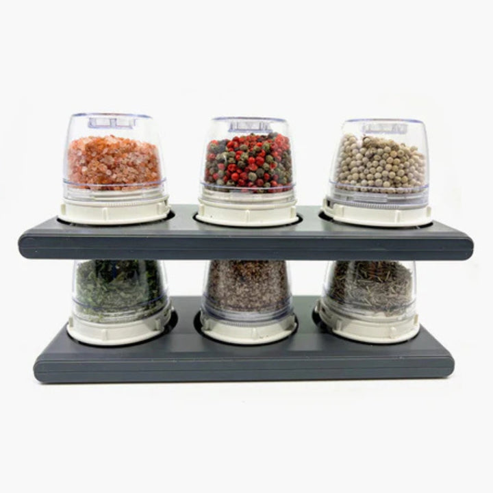 Two Stacked FinaMill® Stackable Rectangular Trays with Filled FinaPods | FinaMill® | Mills & Grinders @ Spice Craze®
