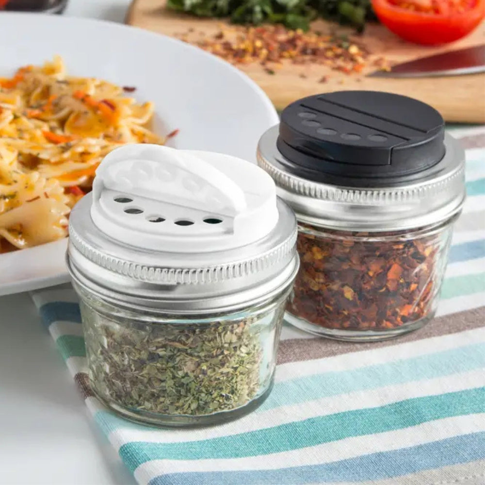 Black and White Jarware™ Spice Lids | Fox Run Brands™ | Keeping It Pretty @ Spice Craze®