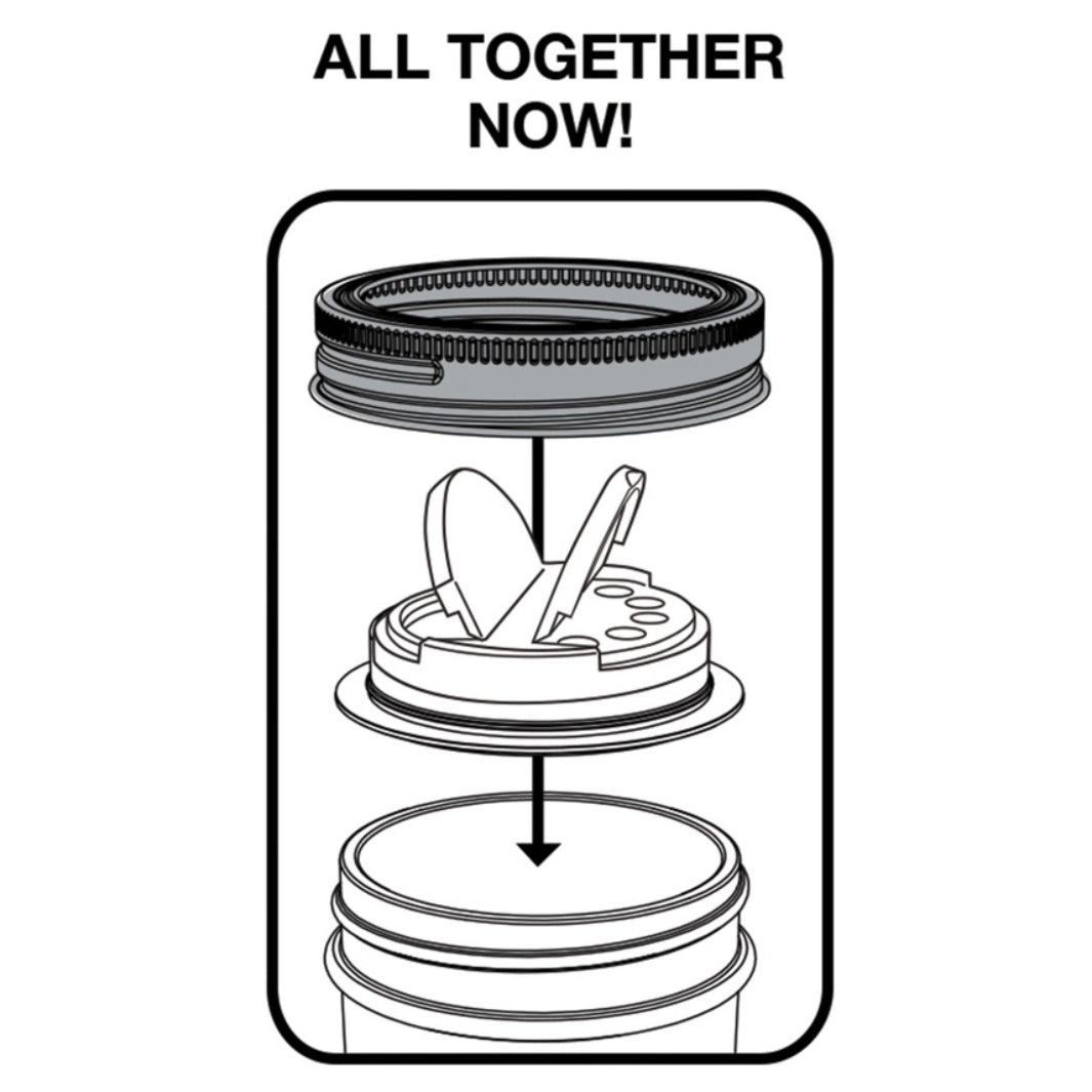 How to Put Together the Black and White Jarware™ Spice Lids | Fox Run Brands™ | Keeping It Pretty @ Spice Craze®