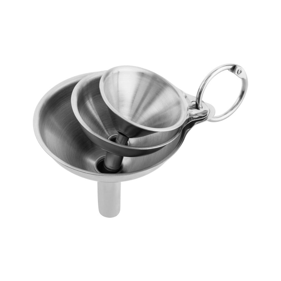 Set of Three Stainless Steel Funnels | Fox Run Brands™ | Measuring & Mixing @ Spice Craze®