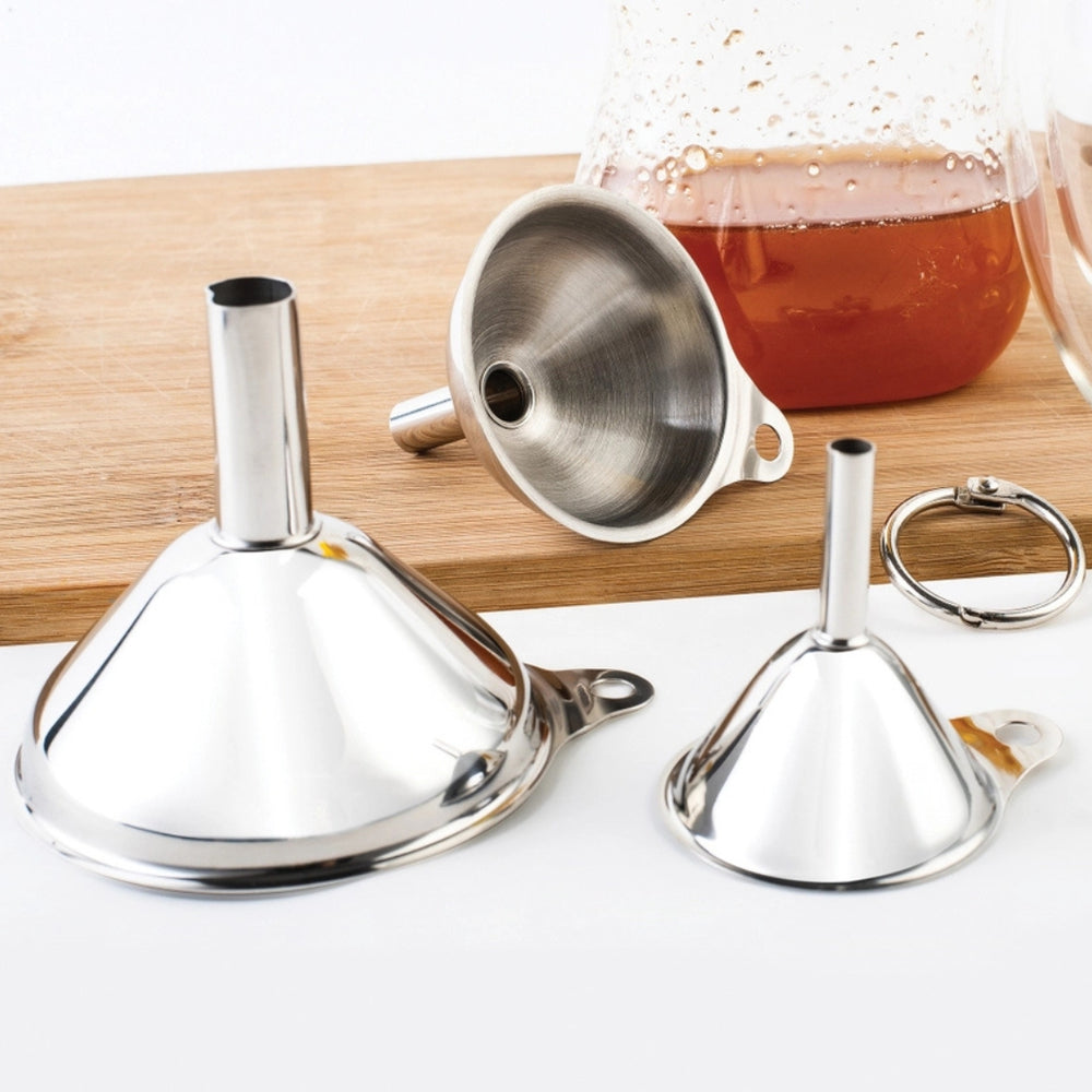 Set of Three Stainless Steel Funnels | Fox Run Brands™ | Measuring & Mixing @ Spice Craze®