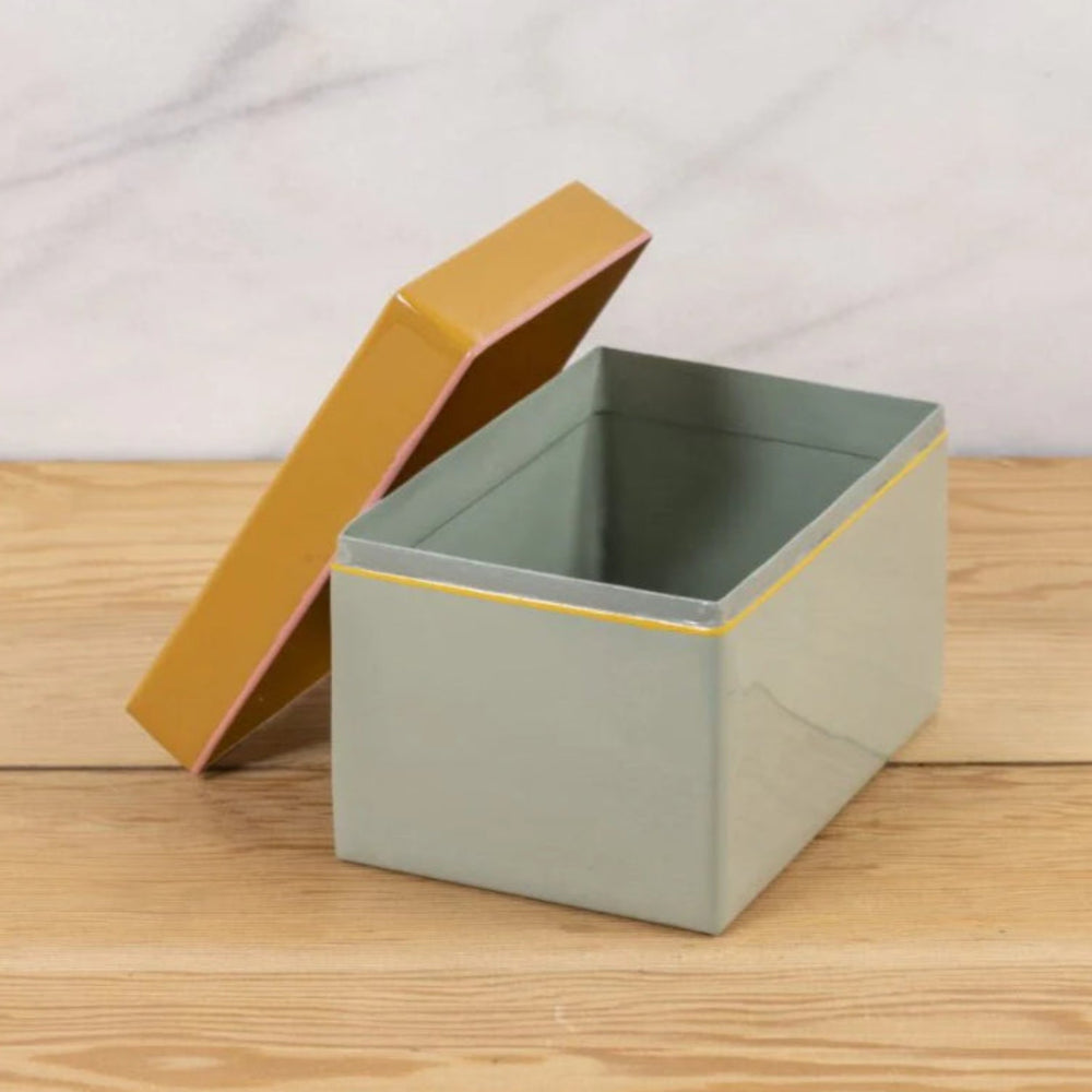 Harlow Bright Recipe Box with Open Lid | Be Home US | Keeping It Pretty @ Spice Craze®