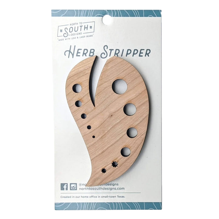 Modern Solid Cherry Herb Stripper | North To South Designs | Grate, Strip, & Zest @ Spice Craze®