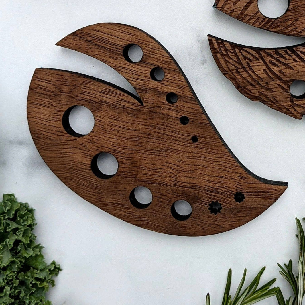 Modern Solid Walnut Herb Stripper | North To South Designs | Grate, Strip, & Zest @ Spice Craze®