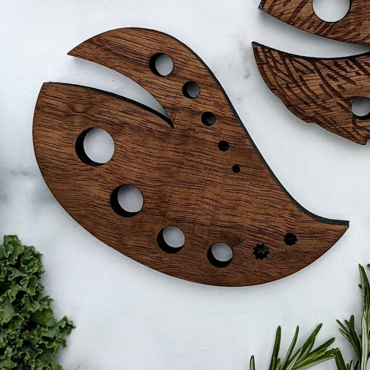 Modern Solid Walnut Herb Stripper | North To South Designs | Grate, Strip, & Zest @ Spice Craze®