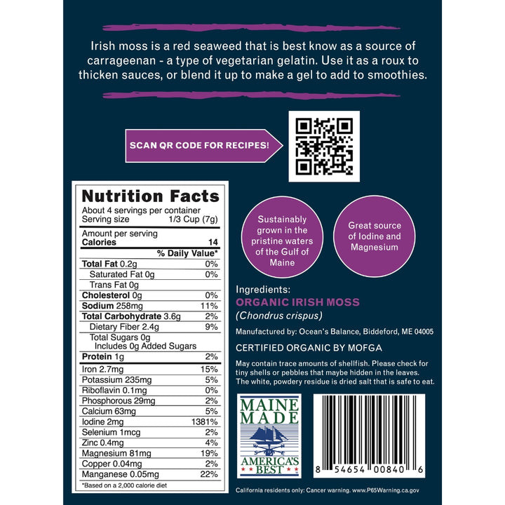 Organic Irish Moss | Ocean's Balance | Umami Coast @ Spice Craze®
