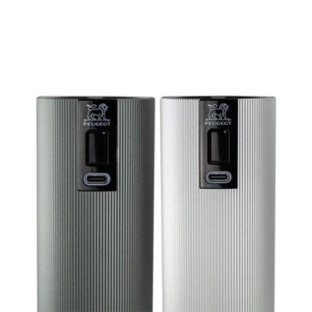 Line Electric Salt & Pepper Duo in Carbon and Aluminum | Peugeot Saveurs | Mills & Grinders @ Spice Craze®