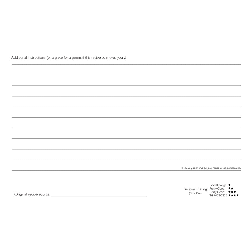 Back Side of the Modern Recipe Cards | Seattle Seed Co. | Keeping It Pretty @ Spice Craze®