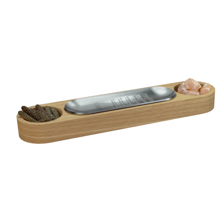 Wooden Stand, Grater, Java Long Peppers, & Himalayan Salt | RIVSALT™ Scandinavian design for foodies | Gourmet Gifts for Foodie Friends @ Spice Craze­®