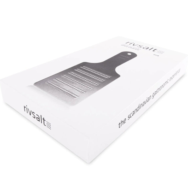RIVSALT™ Spice Grater in its Box | RIVSALT™ Scandinavian design for foodies | Grate, Strip, & Zest @ Spice Craze®