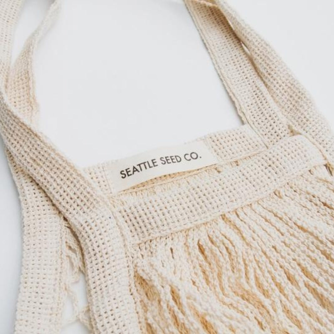 French Market Tote Made of Natural Cotton String | Seattle Seed Co. | Aprons & Linens @ Spice Craze®