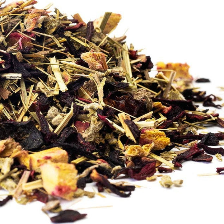 Up-Close Picture of Hibiscus Cucumber Tea | The Tea Spot® | Matcha, Chai, & Teas @ Spice Craze®