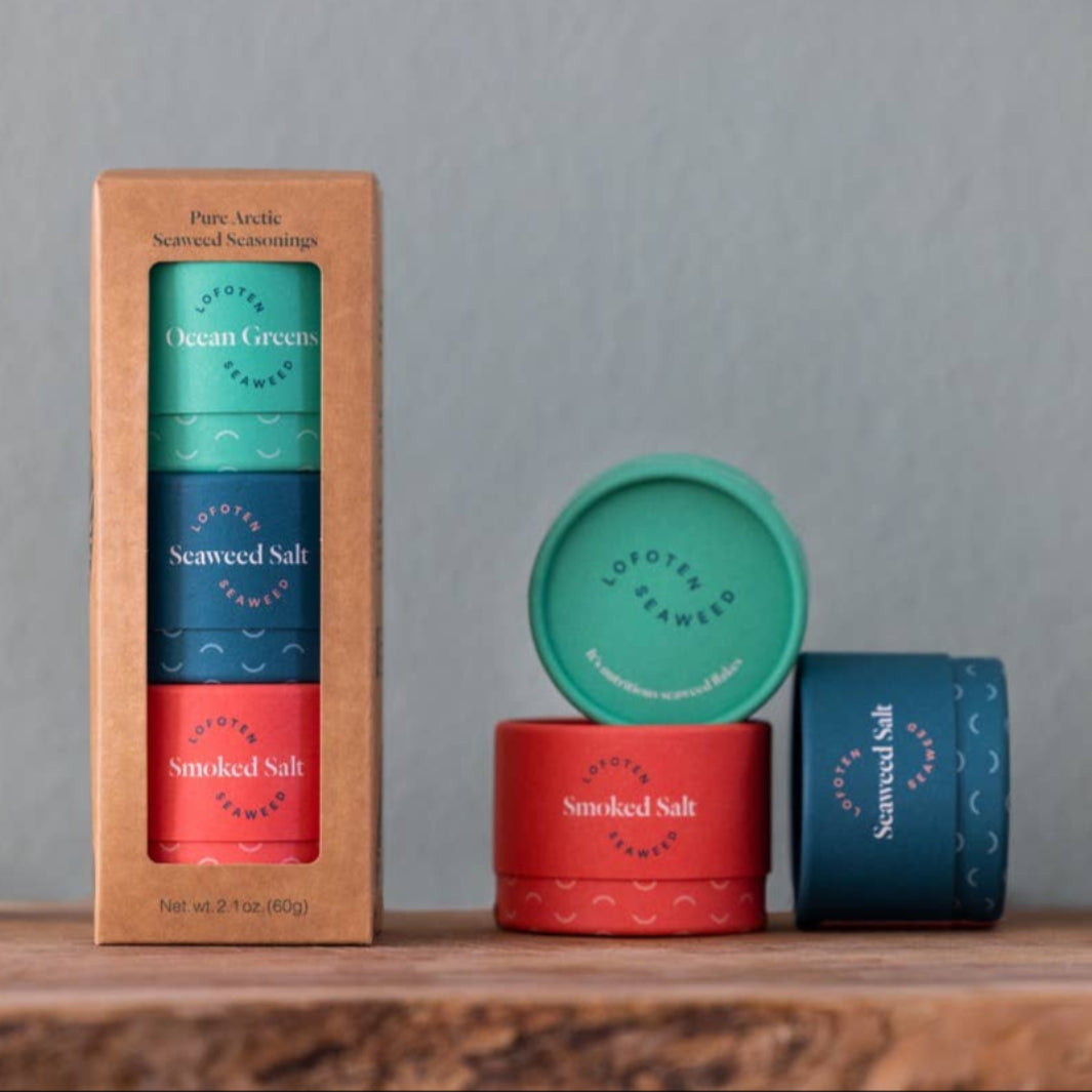 Norwegian Seaweed Seasonings 3-Pack - Arctic Ocean Greens, Arctic Seaweed Salt, and Smoked Seaweed Salt | Lofoten Seaweed | Umami Coast @ Spice Craze®