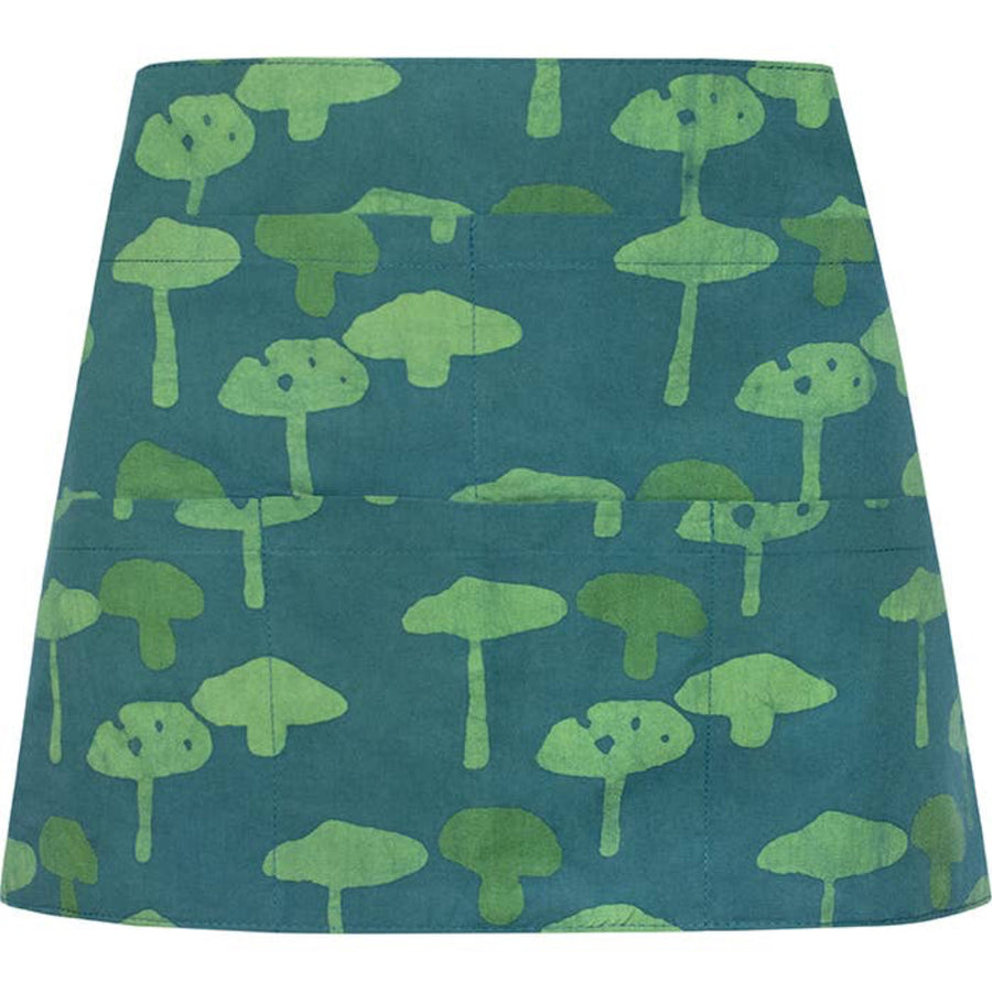 100% Organic Cotton Gardening Apron with Green Mushrooms | Global Mamas | Aprons & Linens @ Spice Craze®