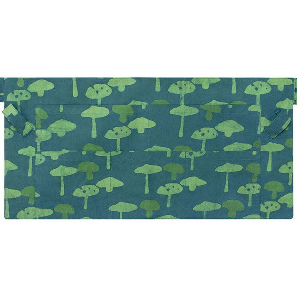 100% Organic Cotton Gardening Apron with Green Mushrooms | Global Mamas | Aprons & Linens @ Spice Craze®