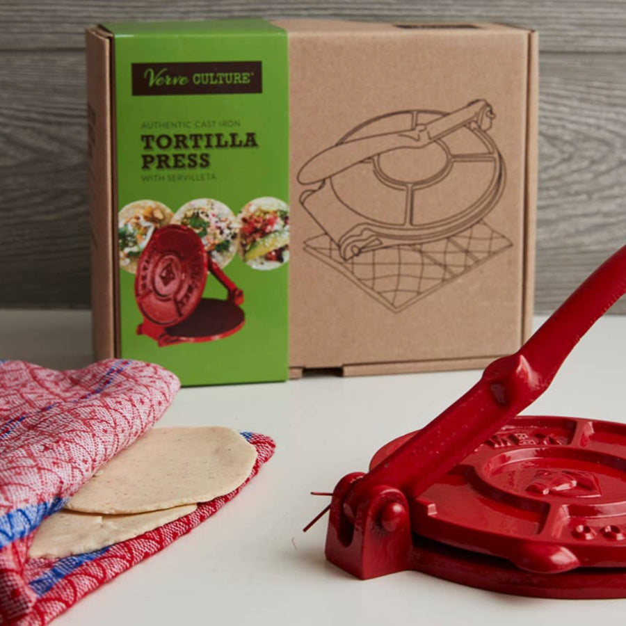 Cast Iron Tortilla Press Kit | Verve Culture® | Prepping & Cooking @ Spice Craze®
