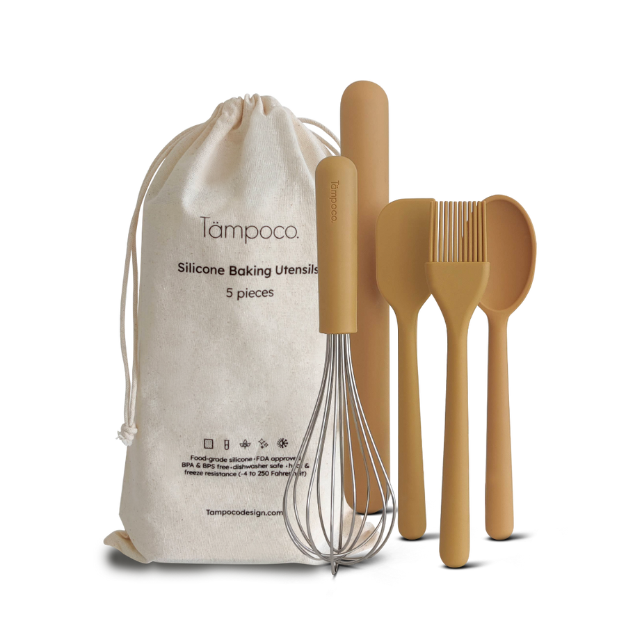 5-Piece Mustard-Colored Kid's Baking Set | Tämpoco Design | Tiny Tastemakers @ Spice Craze®